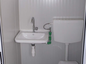 box bagno cabina prefabbricata wc lavabo 4 metri