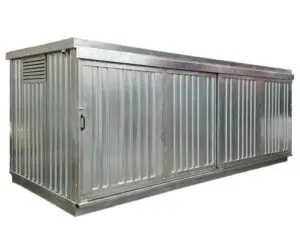 box prefabbricato con vasca di raccolta coibentato 600 240 h 240