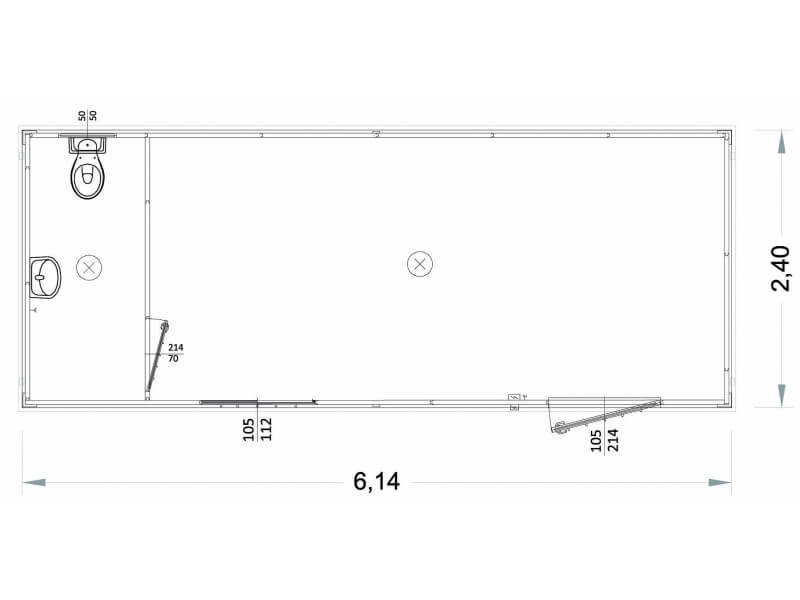 Box Prefabbricati 6 Metri Con Bagno E Doccia Prezzo Noleggio E Usati