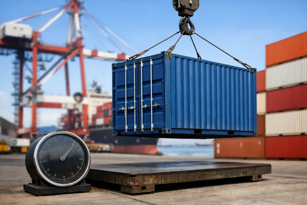 Quanto pesa un container 20 piedi marittimo?