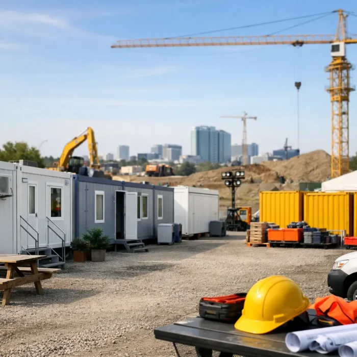 Esempio di campo base per cantiere efficiente
