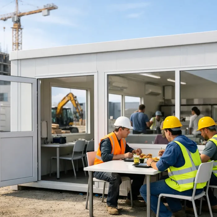 Mensa aziendale prefabbricata per il cantiere