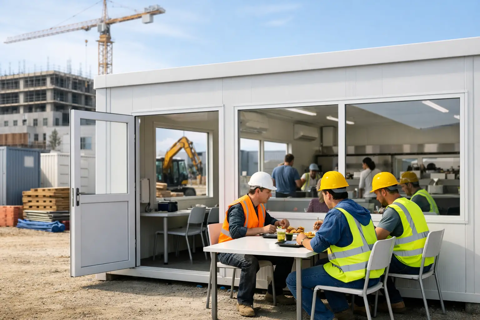 Mensa aziendale prefabbricata per il cantiere