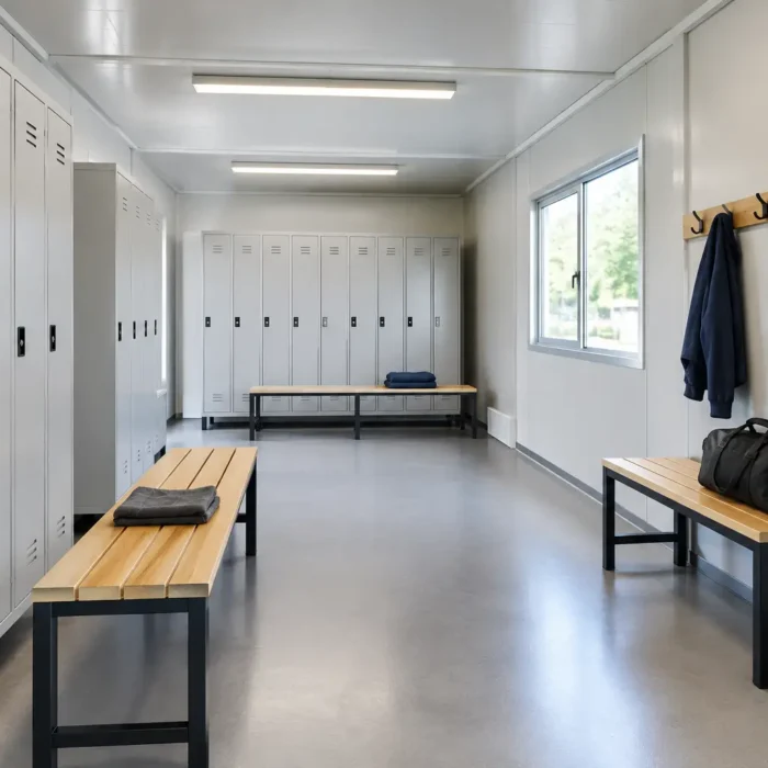 Come allestire uno spogliatoio prefabbricato