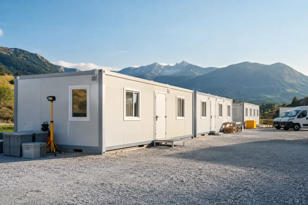 Esempio allestimento campo lavoro modulare