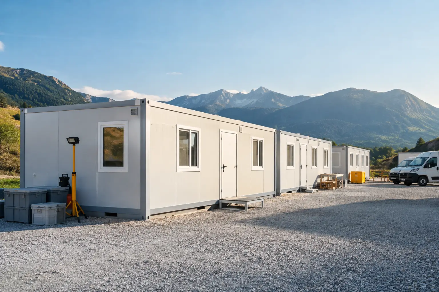 Esempio allestimento campo lavoro modulare